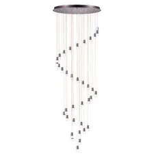 Lightstar 757361 Люстра CONE LED 180W 9000LM КОФЕЙНЫЙ/БЕЛЫЙ/ПРОЗРАЧНЫЙ 3000K