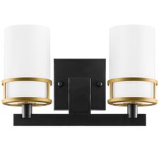 Lightstar 731627 Бра CERO 2х40W E14 ЧЕРНЫЙ/ЗОЛОТО/БЕЛЫЙ