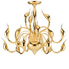 Lightstar 751182 Люстра потол Cigno collo 18х20W G4 ЗОЛОТО