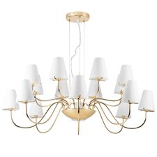 Lightstar 758162 Люстра подв. DIAFANO 16х40W G9 ЗОЛОТО/БЕЛЫЙ