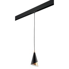 Lightstar PRO757010 Светильник д/1-фазн трека CONE 1х40W E14 ЧЕРНЫЙ/ЗОЛОТО (757010+595007)