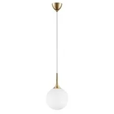 Lightstar 813032 Подвес GLOBO 1х40W E14 gold/white