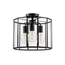 Lightstar 798237 Люстра GENNI 3х40W E27 ЧЕРНЫЙ МАТОВЫЙ/ПРОЗРАЧНЫЙ
