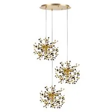 Lightstar L3PR721132 Подвес тройной круглый EXTRA 3x3x5W(led) G9  (721132 - 3 + 572132 -1) ЗОЛОТО