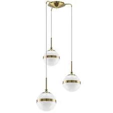 Lightstar 813131 Люстра GLOBO 3х40W E14 electroplating bronze/white