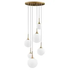 Lightstar 813062 Люстра GLOBO 6х40W E14 gold/white