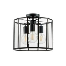 Lightstar 798237 Люстра GENNI 3х40W E27 ЧЕРНЫЙ МАТОВЫЙ/ПРОЗРАЧНЫЙ