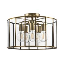 Lightstar 798251 Люстра GENNI 5х40W E27 ЛАТУНЬ/ПРОЗРАЧНЫЙ
