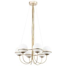 Lightstar 803263 Люстра GLOBO 6х40W E14 ШАМПАНЬ/БЕЛЫЙ