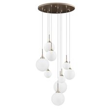 Lightstar 813093 Люстра GLOBO 9х40W E14 champagne gold/white