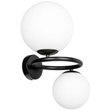 Lightstar 815627 Бра GLOBO 2х40W G9 ЧЕРНЫЙ/БЕЛЫЙ