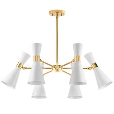 Lightstar 816066 Люстра DUMO 6х40W E14 БЕЛЫЙ МАТОВЫЙ/ЗОЛОТО