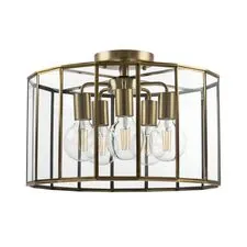 Lightstar 798251 Люстра GENNI 5х40W E27 ЛАТУНЬ/ПРОЗРАЧНЫЙ