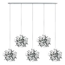 Lightstar L5PL721134 Подвес пятерной линейный EXTRA 5x3x5W(led) G9  (721134 - 5 + 572164 -1) ХРОМ