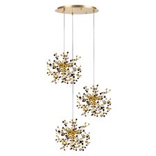 Lightstar L3PR721132 Подвес тройной круглый EXTRA 3x3x5W(led) G9  (721132 - 3 + 572132 -1) ЗОЛОТО