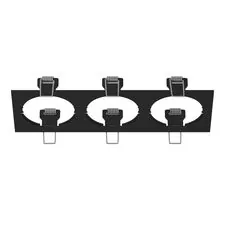 Lightstar 217537 Рамка INTERO 16 Triple QUADRO ЧЕРНЫЙ