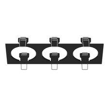 Lightstar 217537 Рамка INTERO 16 Triple QUADRO ЧЕРНЫЙ