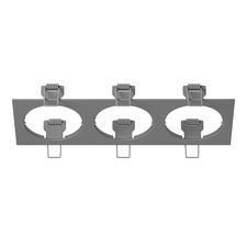 Lightstar 217539 Рамка INTERO 16 Triple QUADRO СЕРЫЙ