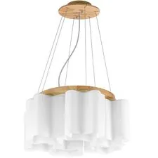 Lightstar 802165 Подвес NUBI LEGNO 6х40W E27 СВЕТЛОЕ ДЕРЕВО/БЕЛЫЙ