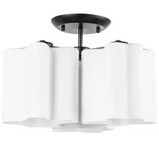 Lightstar 802037 Люстра NUBI 3х40W E27 ЧЕРНЫЙ МАТОВЫЙ/БЕЛЫЙ
