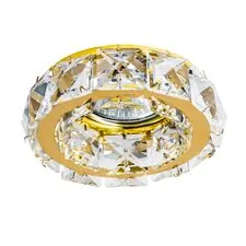 Lightstar 032702 Светильник ONDA MR16/HP16 ЗОЛОТО/ХРУСТАЛЬ ПРОЗРАЧНЫЙ