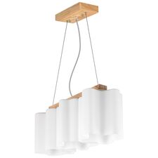Lightstar 802135 Подвес NUBI LEGNO 3х40W E27 СВЕТЛОЕ ДЕРЕВО/БЕЛЫЙ
