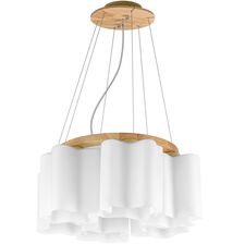 Lightstar 802165 Подвес NUBI LEGNO 6х40W E27 СВЕТЛОЕ ДЕРЕВО/БЕЛЫЙ