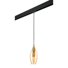 Lightstar PRO803023 Светильник д/1-фазн трека PENTOLA 1х25W G9 ХРОМ/ЯНТАРЬ/ЧЕРНЫЙ (803023+595007)