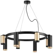 Lightstar LR01840487470 Люстра RULLO 8х50W GU10 ЧЕРНЫЙ/ЗОЛОТО (571018+214440-4+214487-4+203437-4+203440-4)