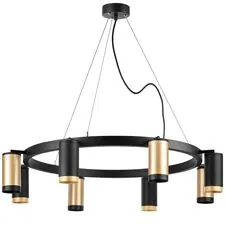 Lightstar LR01840437470 Люстра RULLO 8х50W GU10 ЧЕРНЫЙ/ЗОЛОТО (571018+214440-4+214437-4+203437-4+203440-4)