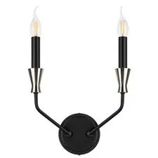 Lightstar 732527 Бра RAGNO 2х40W E14 ЧЕРНЫЙ/НИКЕЛЬ