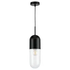 Lightstar 690017 Люстра RAMO 1х40W E27 ЧЕРНЫЙ МАТОВЫЙ/ПРОЗРАЧНЫЙ