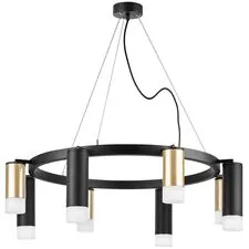 Lightstar LR0184048741 Люстра RULLO 8х50W GU10 ЧЕРНЫЙ/ЗОЛОТО (571018+214440-4+214487-4+202431-8)
