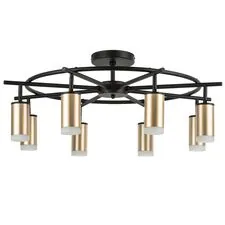 Lightstar LR7184080 Люстра RULLO 8х50W GU10 ЧЕРНЫЙ/ЗОЛОТО (571718+214440-8+202430-8)