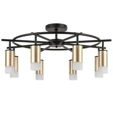 Lightstar LR7184081 Люстра RULLO 8х50W GU10 ЧЕРНЫЙ/ЗОЛОТО (571718+214440-8+202431-8)