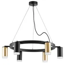 Lightstar LR0164033730 Люстра RULLO 6х50W GU10 ЧЕРНЫЙ/ЗОЛОТО (571016+214440-3+214437-3+202430-6)