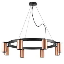Lightstar LR018308 Люстра RULLO 8х50W GU10 ЧЕРНЫЙ/МЕДЬ (571018+214430-8)