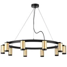 Lightstar LR02040037 Люстра RULLO 10х50W GU10 ЧЕРНЫЙ/ЗОЛОТО (571020+214440-10+203437-10)