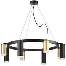 Lightstar LR0184048740 Люстра RULLO 8х50W GU10 ЧЕРНЫЙ/ЗОЛОТО (571018+214440-4+214487-4+202430-8)