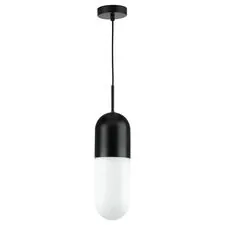 Lightstar 690117 Люстра RAMO 1х40W E27 ЧЕРНЫЙ МАТОВЫЙ/БЕЛЫЙ