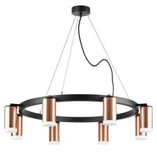 Lightstar LR0183080 Люстра RULLO 8х50W GU10 ЧЕРНЫЙ/МЕДЬ (571018+214430-8+202430-8)