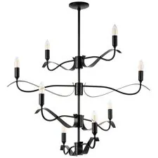 Lightstar 733287 Люстра RAGNO 8х40W E14 ЧЕРНЫЙ МАТОВЫЙ