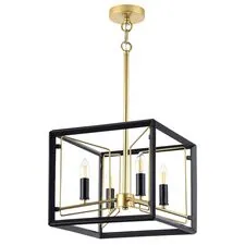 Lightstar 713447 Люстра REGOLO 4х40W E14 ЧЕРНЫЙ МАТОВЫЙ/ЗОЛОТО