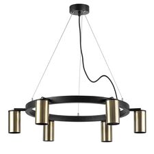 Lightstar LR016316 Люстра RULLO 6х50W GU10 ЧЕРНЫЙ/БРОНЗА (571016+214431-6)