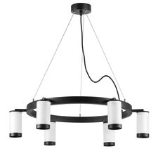 Lightstar LR01636637 Люстра RULLO 6х50W GU10 ЧЕРНЫЙ/БЕЛЫЙ (571016+214436-6+203437-6)