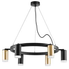 Lightstar LR0164033730 Люстра RULLO 6х50W GU10 ЧЕРНЫЙ/ЗОЛОТО (571016+214440-3+214437-3+202430-6)