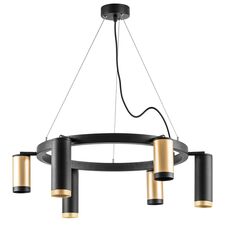Lightstar LR01640387370 Люстра RULLO 6х50W GU10 ЧЕРНЫЙ/ЗОЛОТО (571016+214440-3+214487-3+203437-3+203440-3)