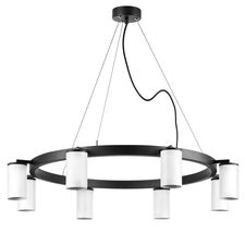 Lightstar LR018368 Люстра RULLO 8х50W GU10 ЧЕРНЫЙ/БЕЛЫЙ (571018+214436-8)