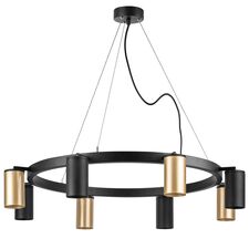 Lightstar LR018404374 Люстра RULLO 8х50W GU10 ЧЕРНЫЙ/ЗОЛОТО (571018+214440-4+214437-4)