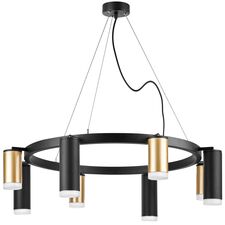 Lightstar LR0184048740 Люстра RULLO 8х50W GU10 ЧЕРНЫЙ/ЗОЛОТО (571018+214440-4+214487-4+202430-8)